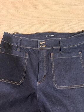 INC International Concepts Dark Blue High-Rise Denim Jeans
